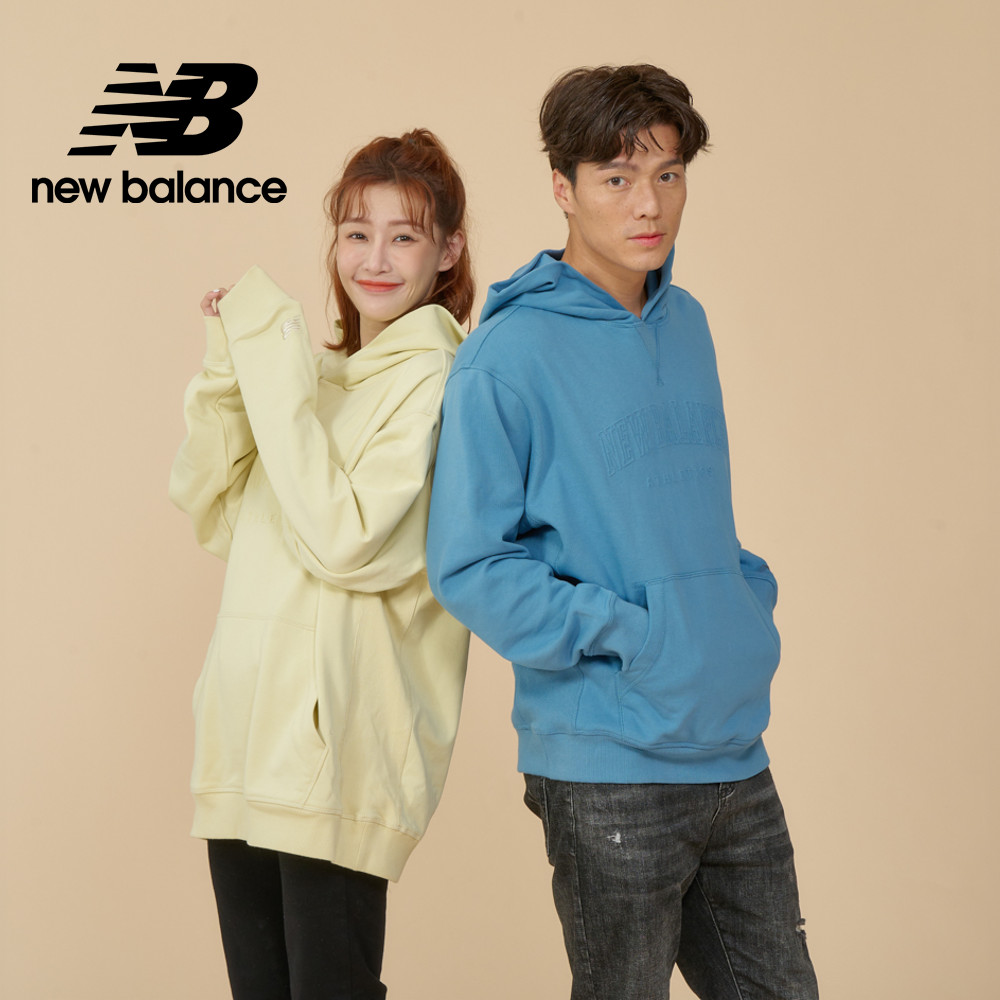 New Balance 紐巴倫 [New Balance]挺版厚磅連帽長袖上衣_男性_藍色_MT43500HEB