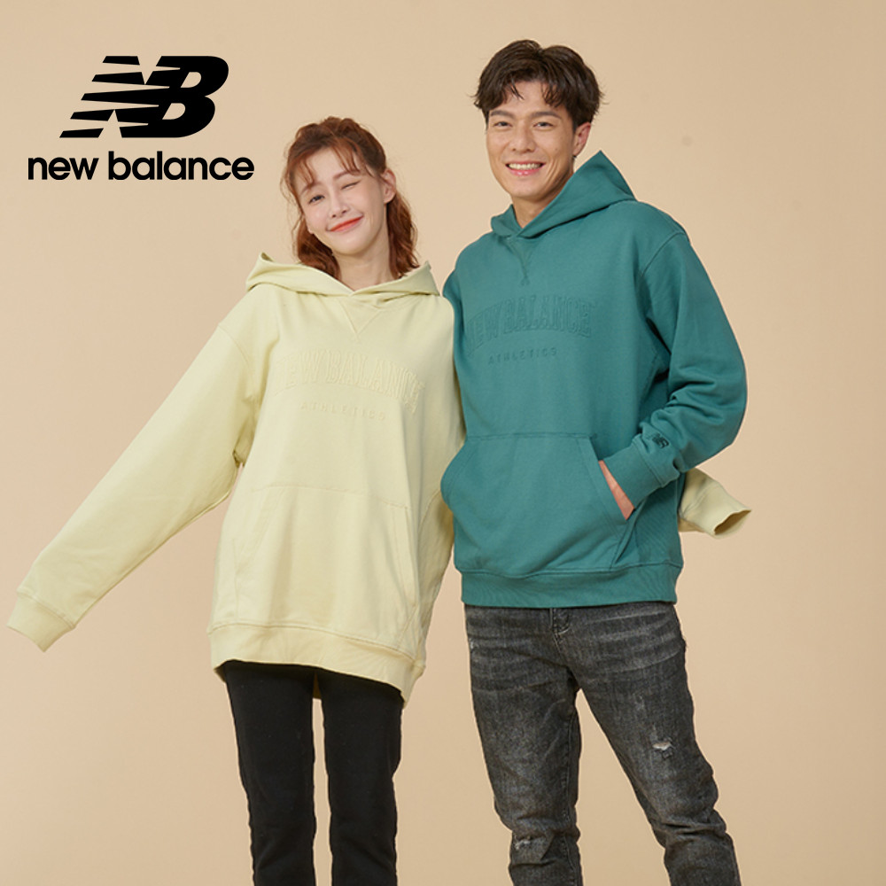 New Balance 紐巴倫 [New Balance]挺版厚磅連帽長袖上衣_男性_芥黃色_MT43500PAM