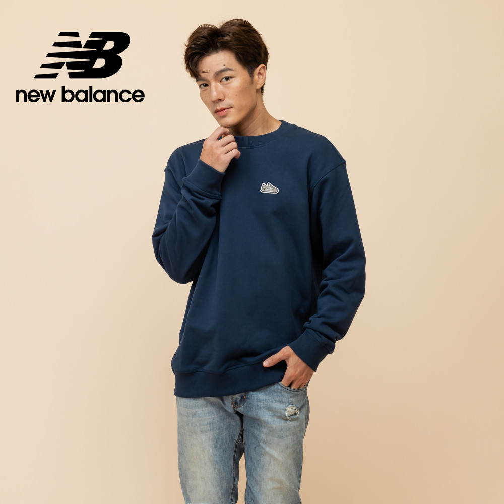 New Balance 紐巴倫 [New Balance]NB鞋574刺繡長袖上衣_男性_藍色_MT51963NNY