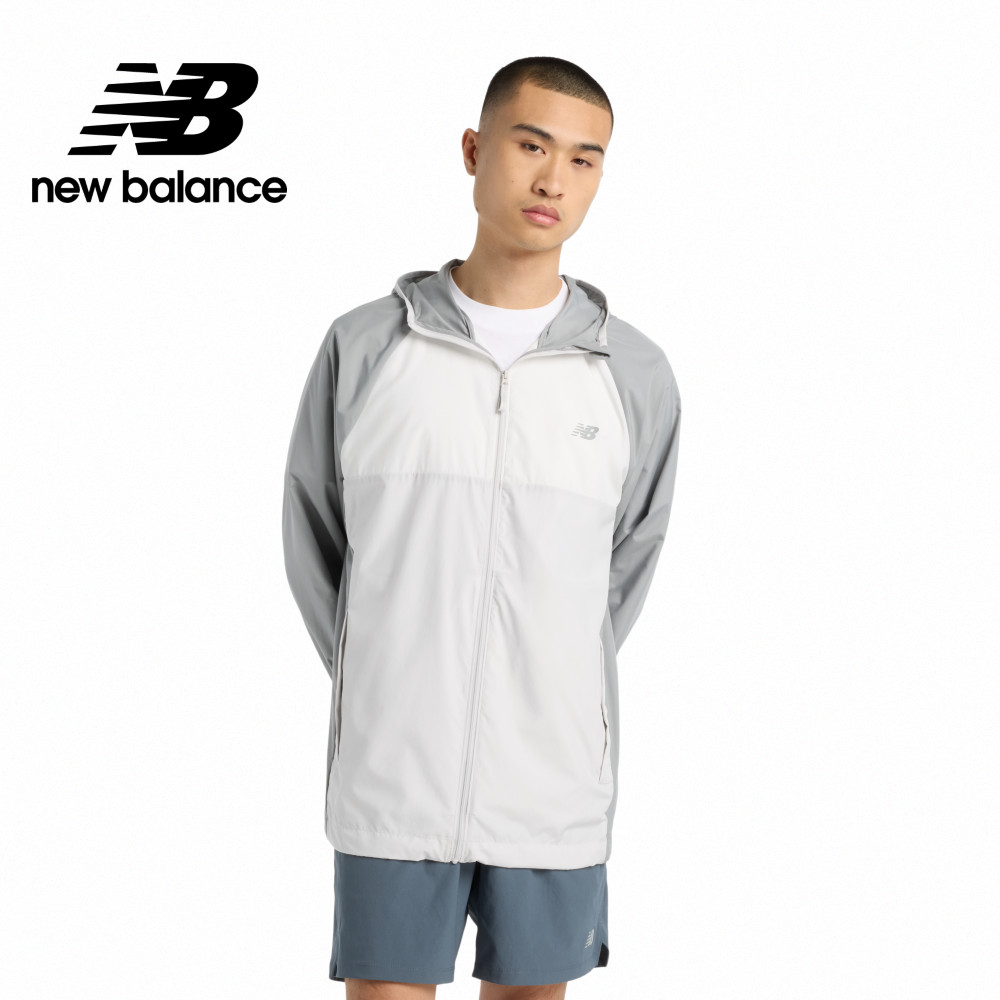 New Balance 紐巴倫 [New Balance]可收納防風防潑水長袖外套_男性_灰色_MO51501YST