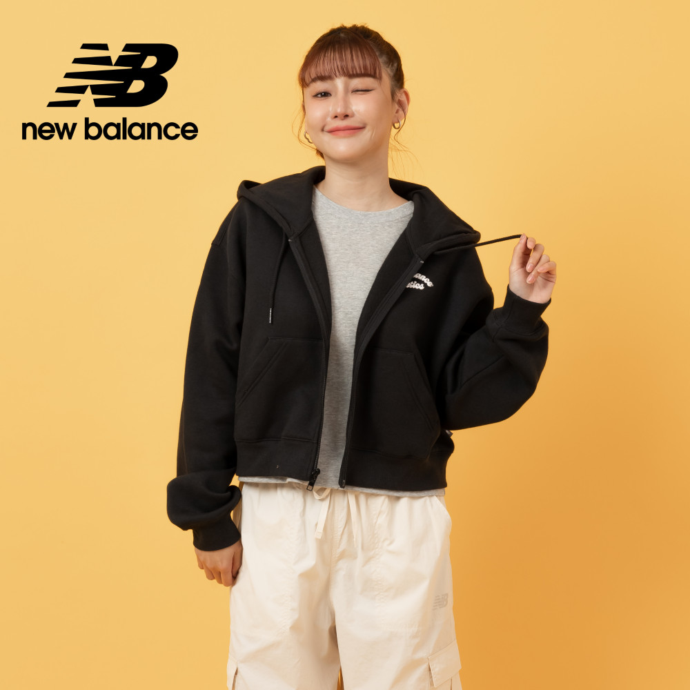 New Balance 紐巴倫 [New Balance]刷毛連帽外套_女性_黑色_WJ53509BK