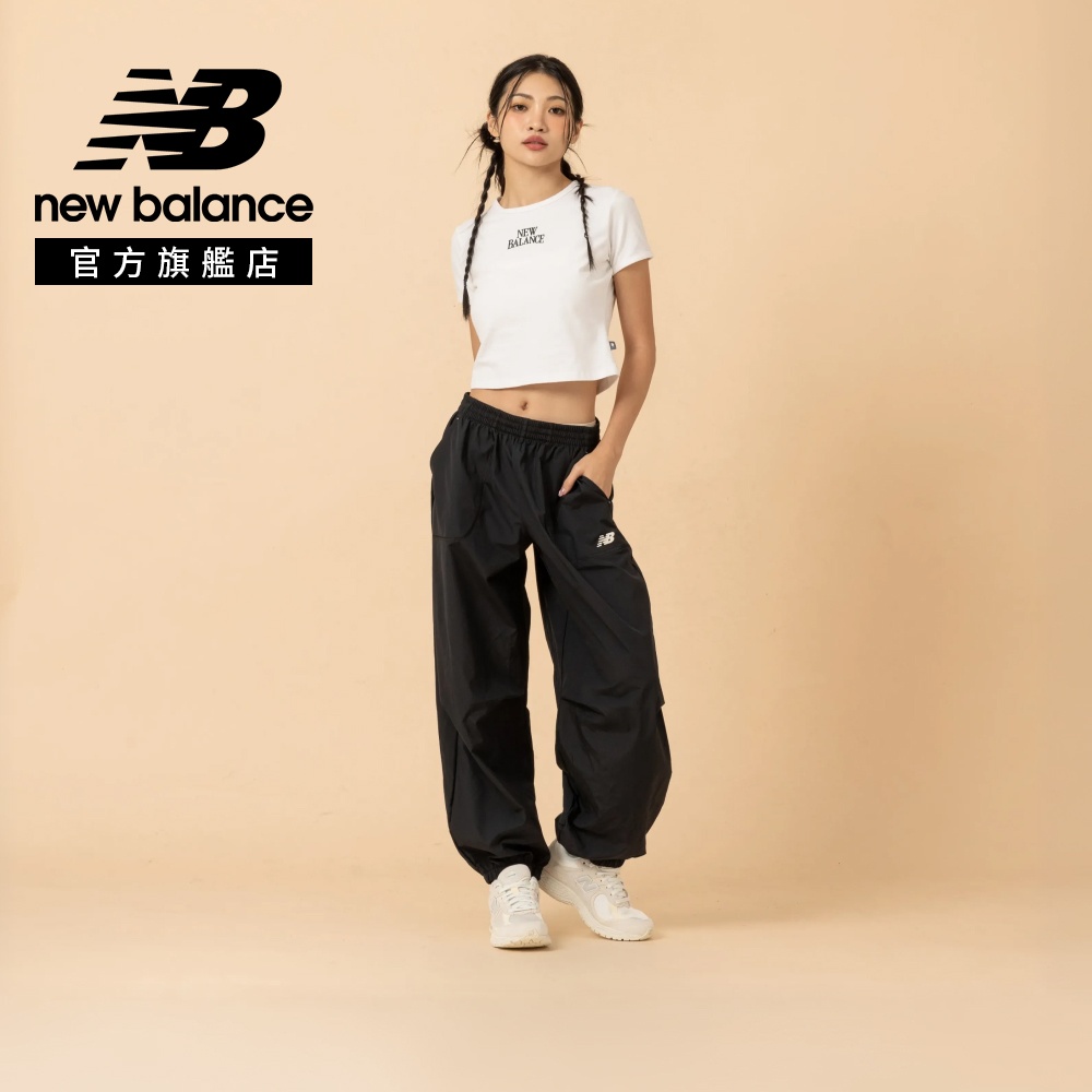 New Balance 紐巴倫 [New Balance]防風長褲_女性_黑色_WB61M1DFBK