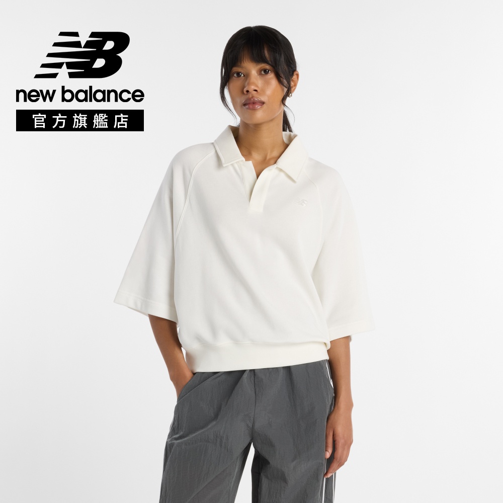 New Balance 紐巴倫 [New Balance]寬鬆短袖Polo_女性_米白色_WT611044SST