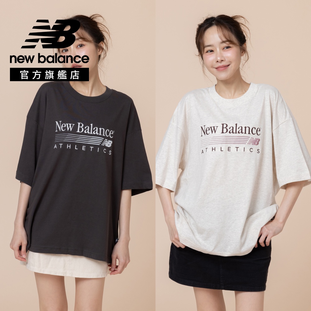 New Balance 紐巴倫 [New Balance]復古Logo短袖上衣_女性_燕麥杏_WT6297MKLIT