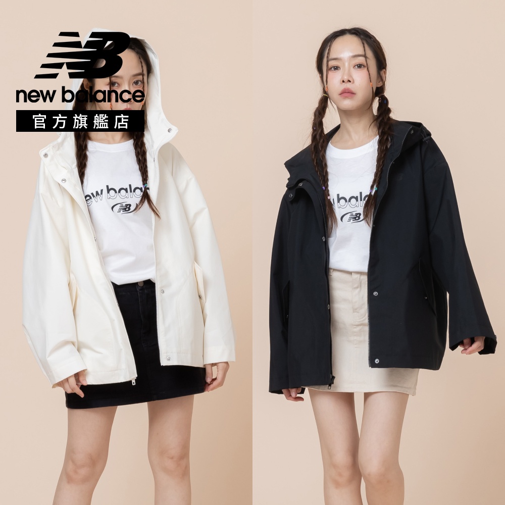 New Balance 紐巴倫 [New Balance]防風寬鬆連帽外套_女性_米杏色_WJ62W4AACIC 版型正常