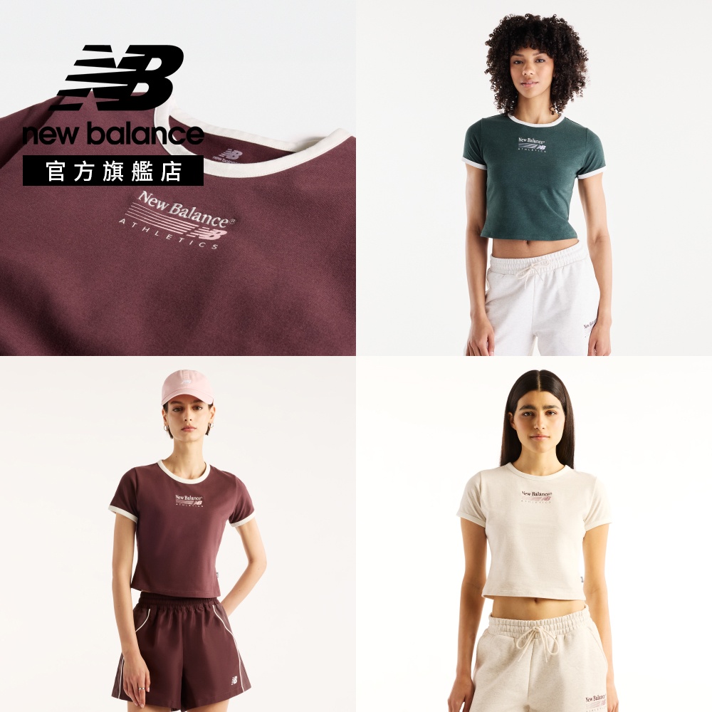 New Balance 紐巴倫 [New Balance]短版短袖上衣_女性_棗紅色_WT62O4MBYLR 版型偏大