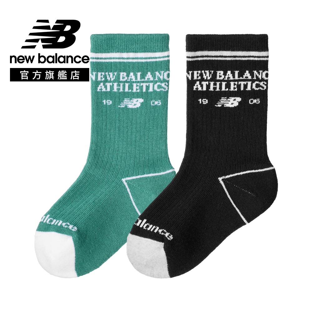 New Balance 紐巴倫 [New Balance]中筒襪二入組_中性_黑/綠色_AC76551AS1