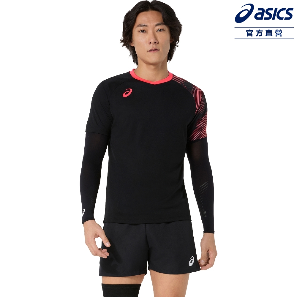 Asics 亞瑟士 排球短袖上衣 男女中性款 日本版 排球上衣 2053A281-001