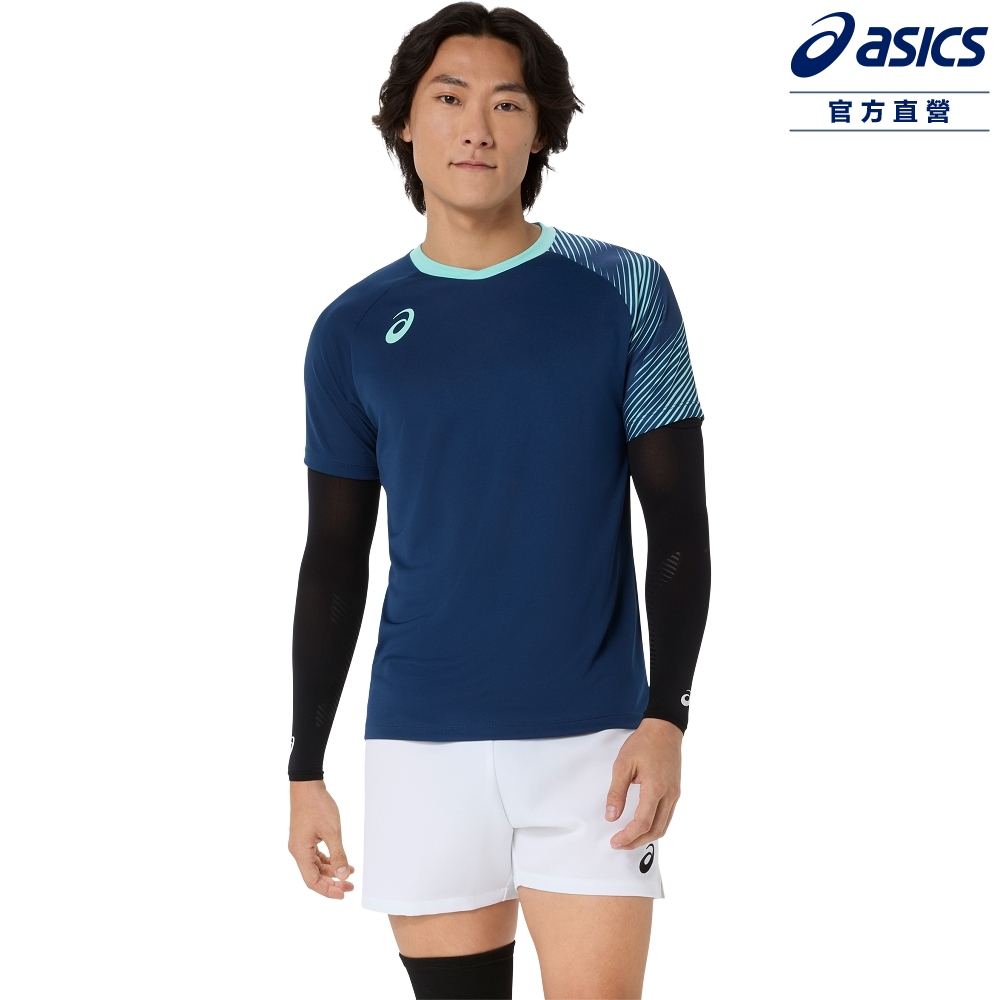 Asics 亞瑟士 排球短袖上衣 男女中性款 日本版 排球上衣 2053A281-400
