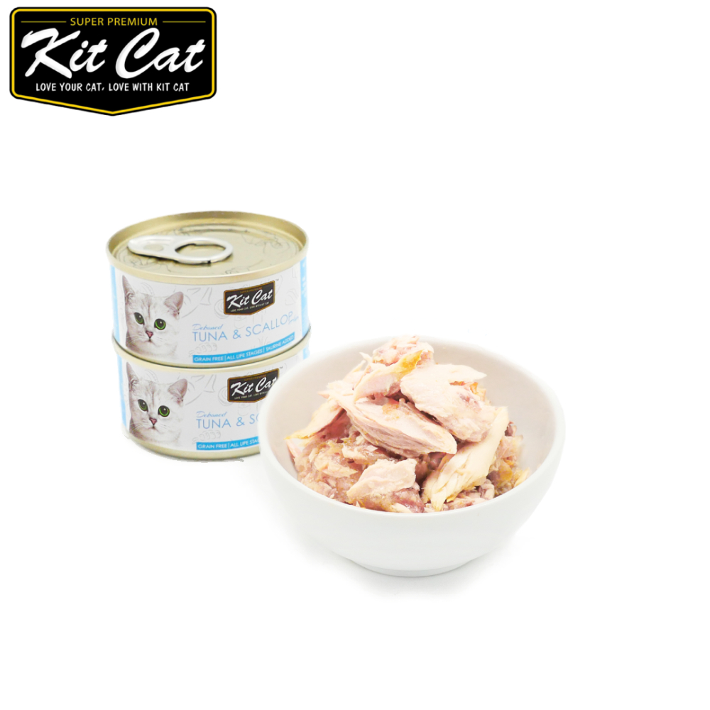 Kit Cat 貓罐-鮪魚.扇貝 80g*24入