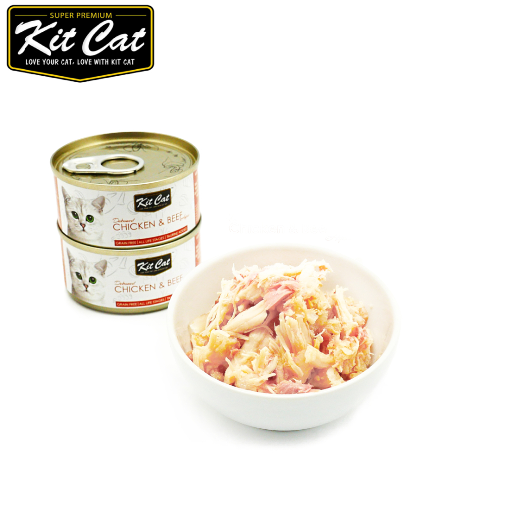 Kit Cat 貓罐-雞肉.牛肉 80g*24入