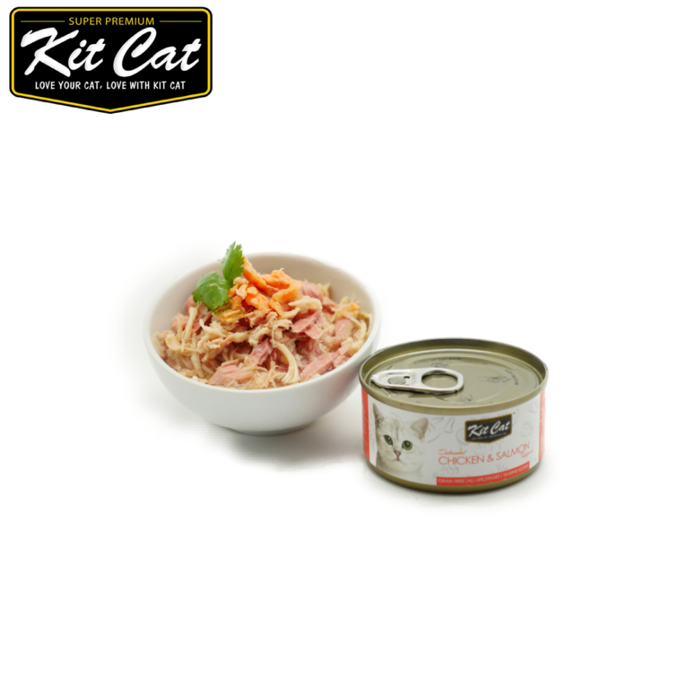 Kit Cat 貓罐-雞肉.鮭魚 80g*24入