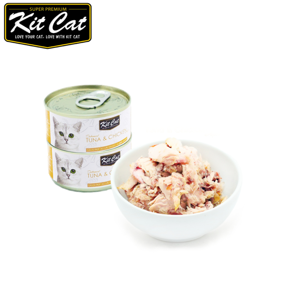 Kit Cat 貓罐-鮪魚.雞肉 80g*24入
