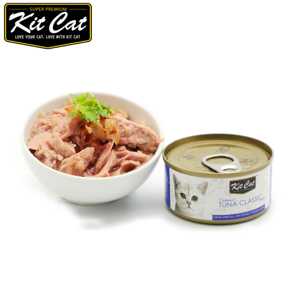 Kit Cat 貓罐-經典純鮪魚 80g*24入