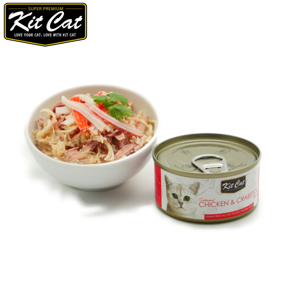 Kit Cat 貓罐-雞肉.螃蟹 80g*24入