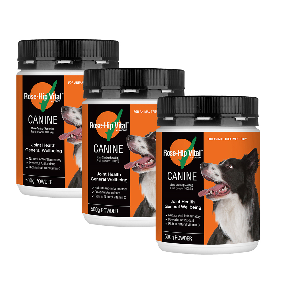 Rose-Hip Vital 澳寵瑰寶 寵物犬貓營養保健粉 500gx3罐/組 玫瑰果粉
