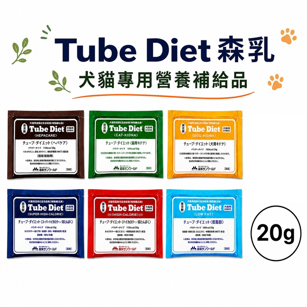 【TubeDiet】日本森乳 腎臟犬貓營養補給 流質 低脂 維他命 高&超高熱量 CAT-KIDNA 10入組