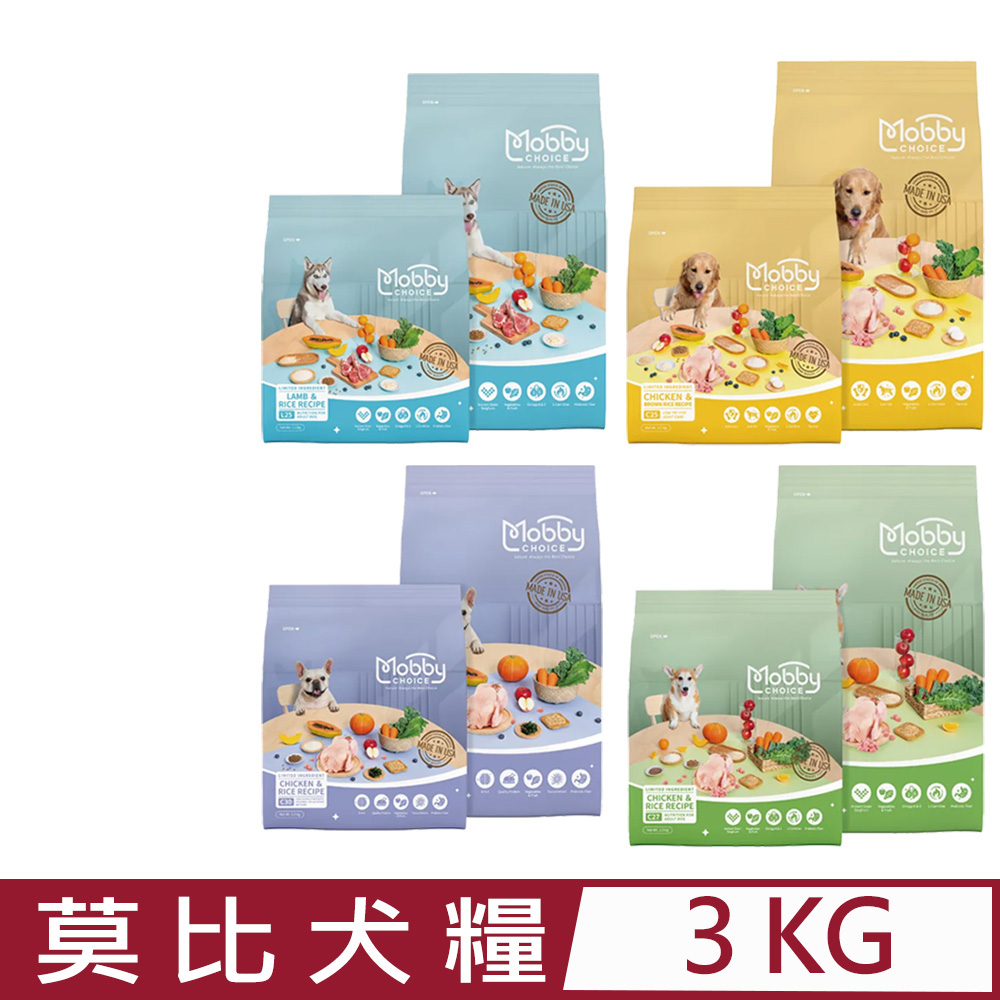 Mobby 莫比 美國自然食-犬糧食譜 3kg(1.5kg*2包=3kg)(狗主食/狗乾糧/狗飼料)