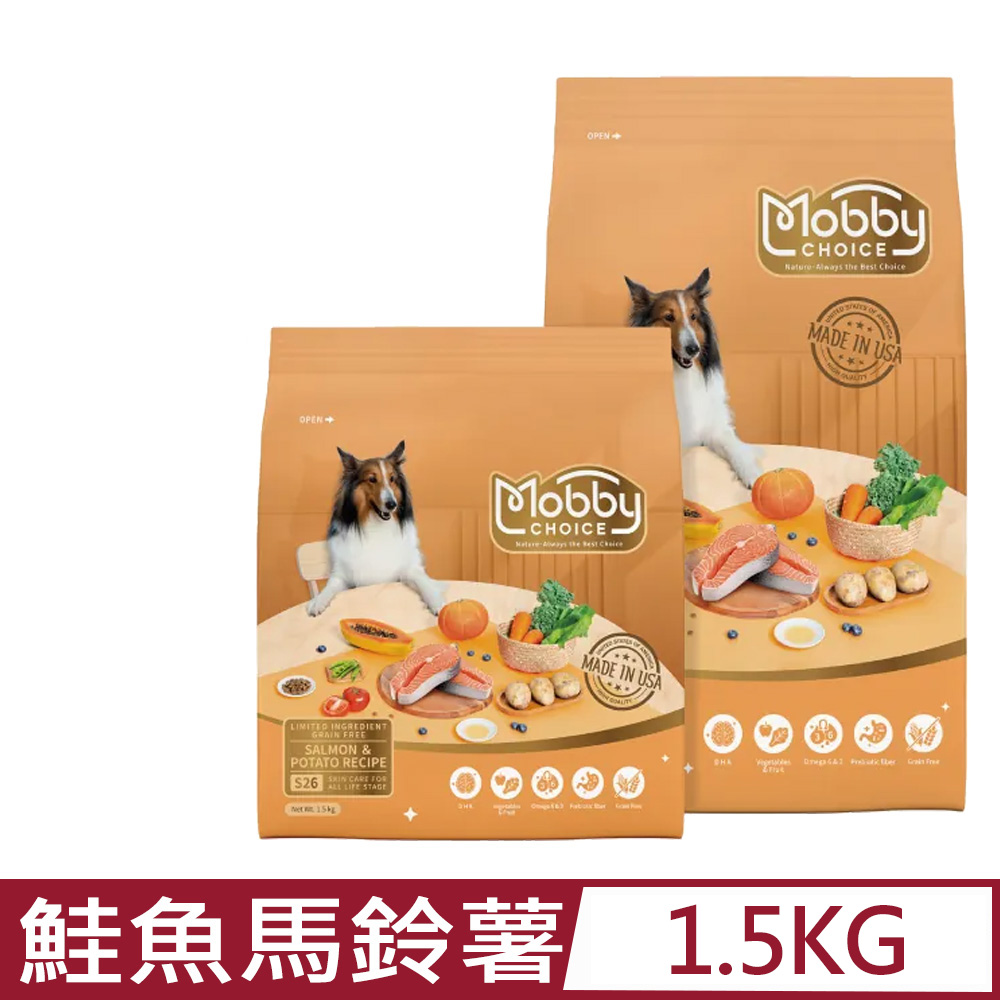 Mobby 莫比自然食S26 鮭魚馬鈴薯全齡犬無穀食譜1 5kg
