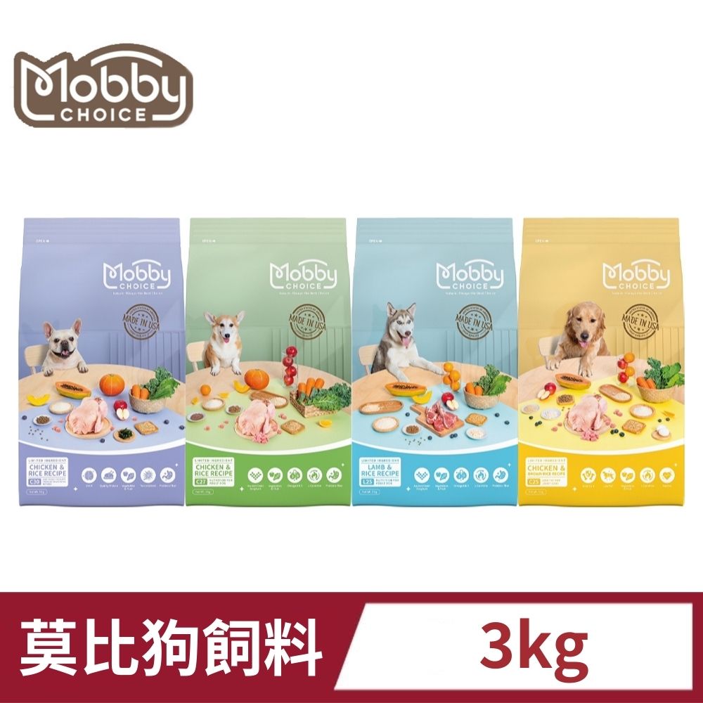 Mobby 莫比 犬食譜系列 飼料 3kg 狗飼料 狗糧 全齡犬 幼母犬 成犬