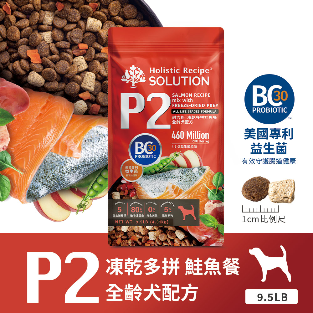 SOLUTION 耐吉斯 P2 凍乾多拼鮭魚餐-全齡犬 9.5LB(狗飼料/犬飼料/犬糧)