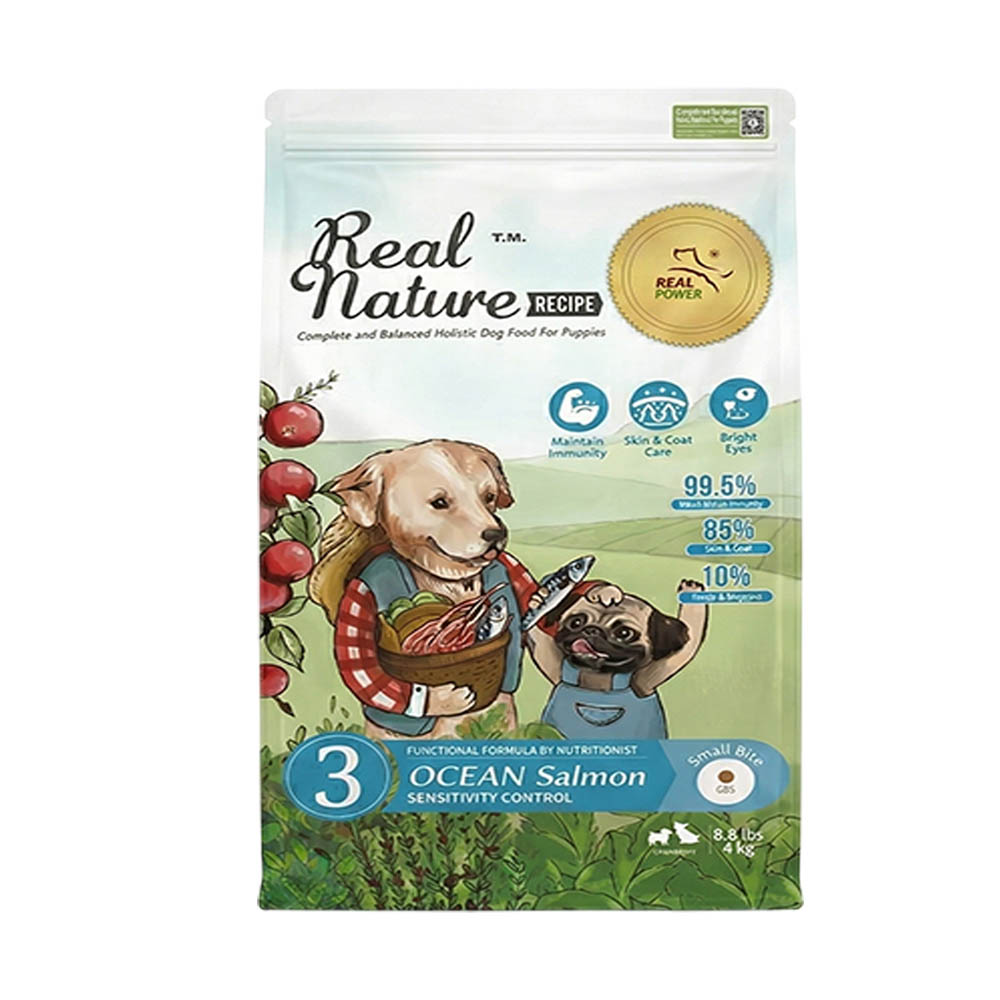 REAL POWER 瑞威寵糧 犬糧 幼犬3號-海洋魚貝舒敏護膚 4kg-(狗飼料/狗乾糧/狗糧)
