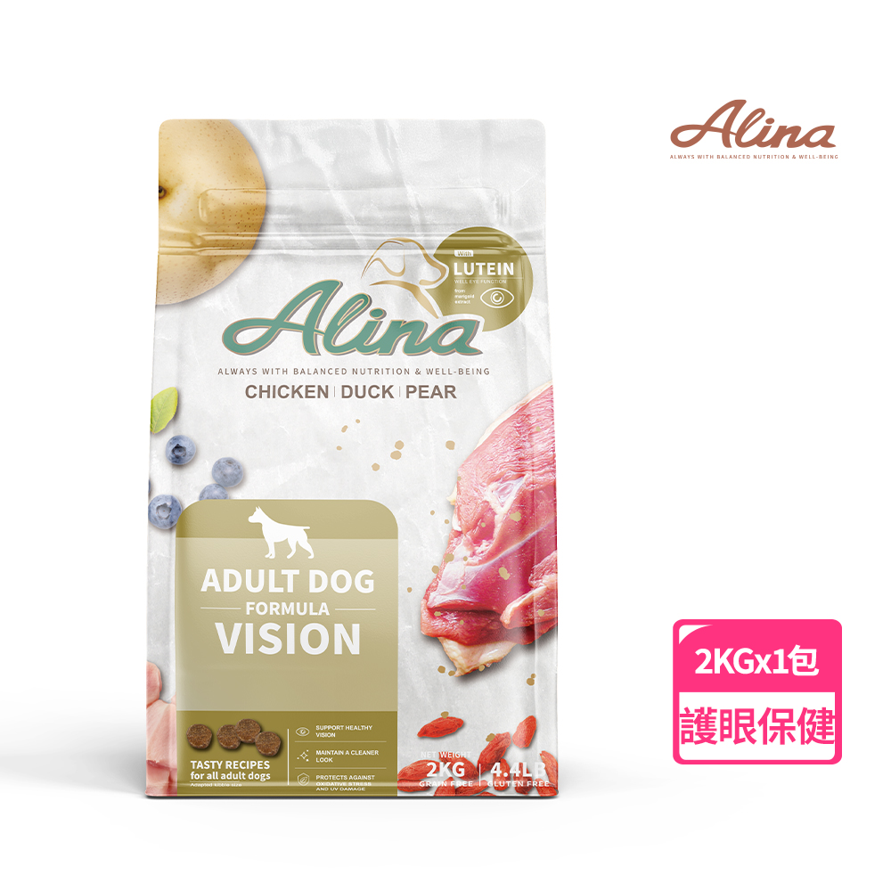 ALINA 艾萊納 五星主廚快餐車-成犬飼料 雞肉+鴨肉｜護眼保健 2KG