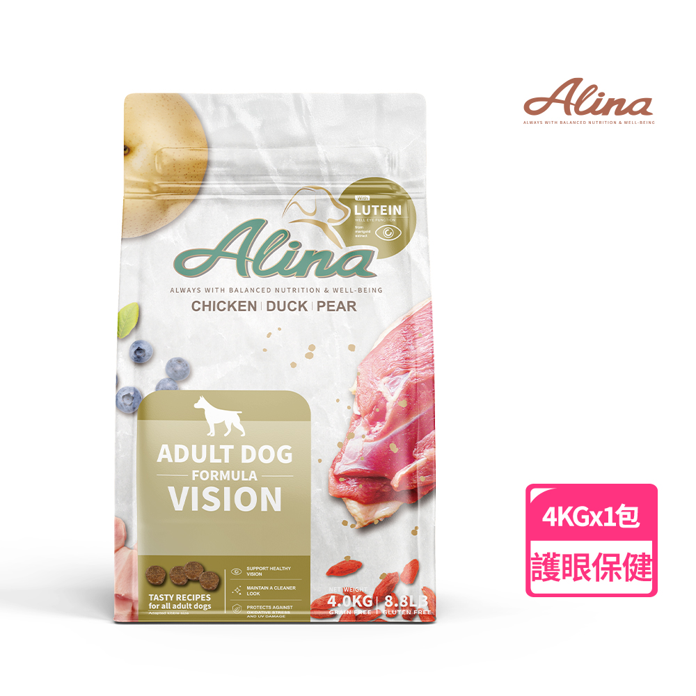 ALINA 艾萊納 五星主廚快餐車-成犬飼料 雞肉+鴨肉｜護眼保健 4KG
