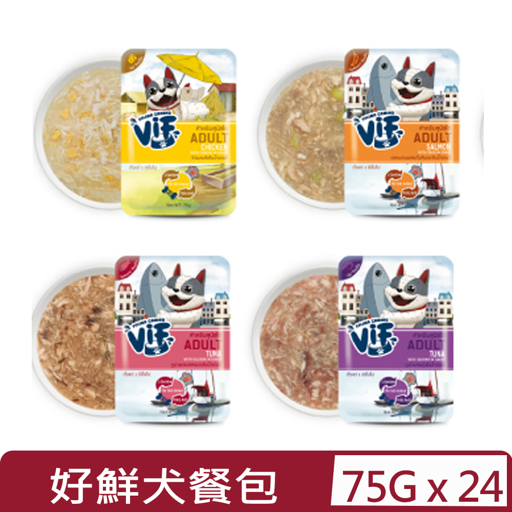 【24入組】ViF咪芙-好鮮餐包系列- 75g 一般犬濃湯餐包