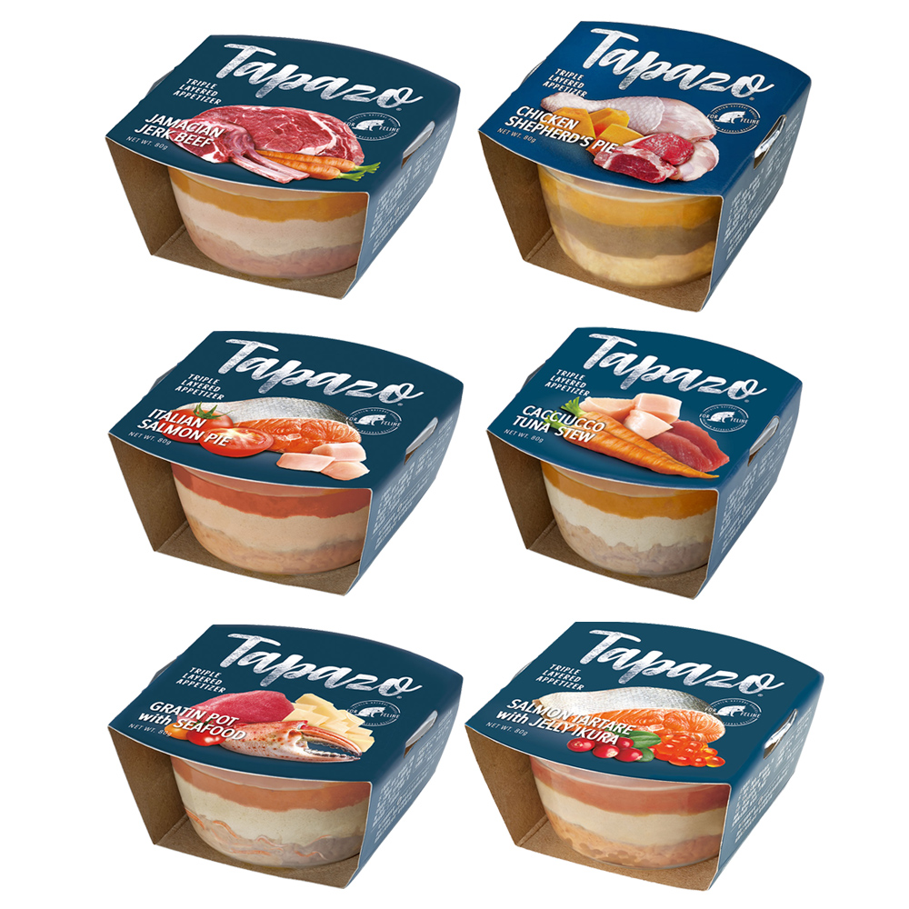 TAPAZO 特百滋 開胃三層杯 全齡貓 貓餐盒 80gX24入 口味任選(貓罐頭/副食罐)