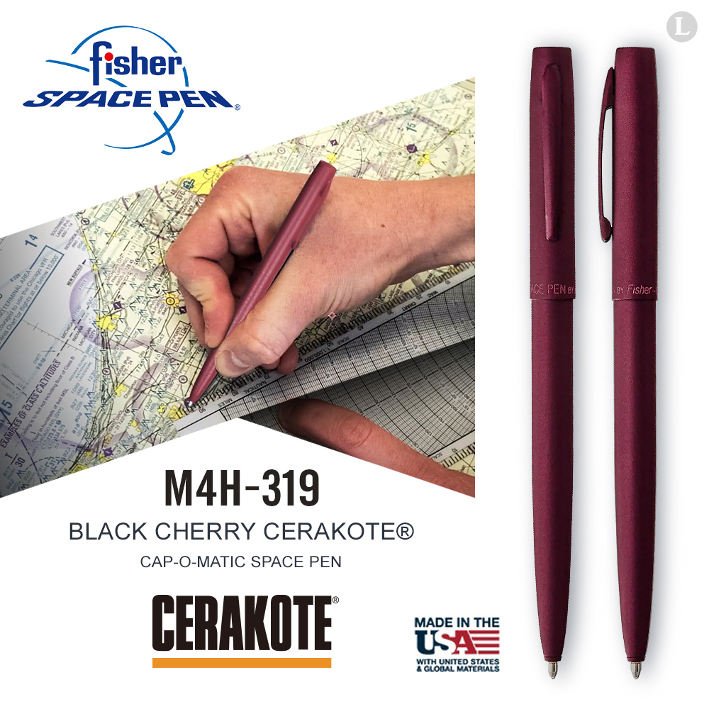 Fisher Space Pen BLACK CHERRY CERAKOTE 黑莓色按壓式太空筆 M4H-319