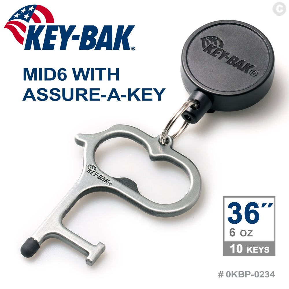 KEY-BAK  MID6 系列 36伸縮鑰匙圈+Assure-A-Key多功能指環#0KBP-0234