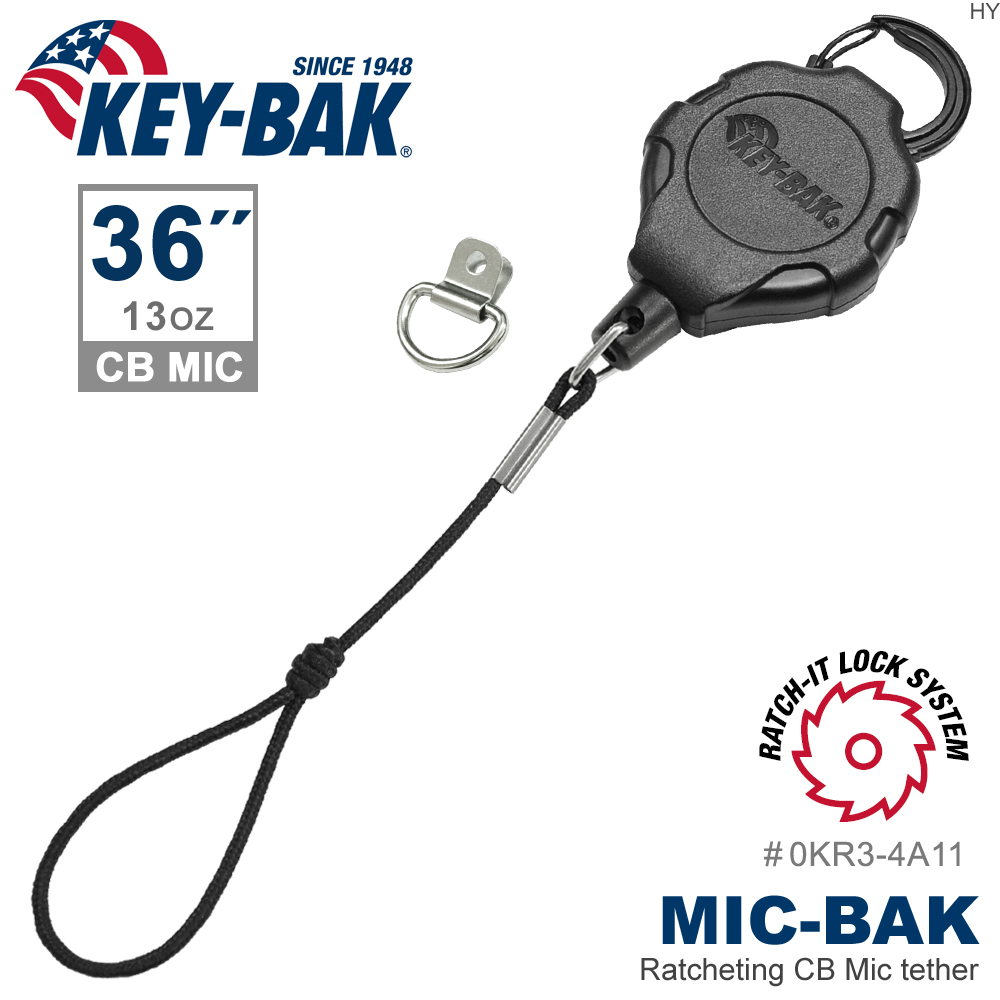 KEY-BAK MIC-BAK系列36 鎖定伸縮繫繩-Mic耳麥 (附扣環)#0KR3-4A11