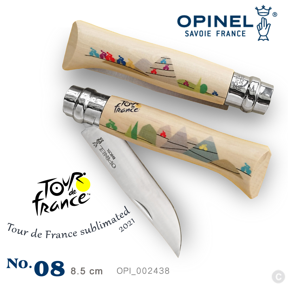 OPINEL No.08 Tour de France sublimated 2021環法自由車賽-彩繪版 (#OPI 002438)