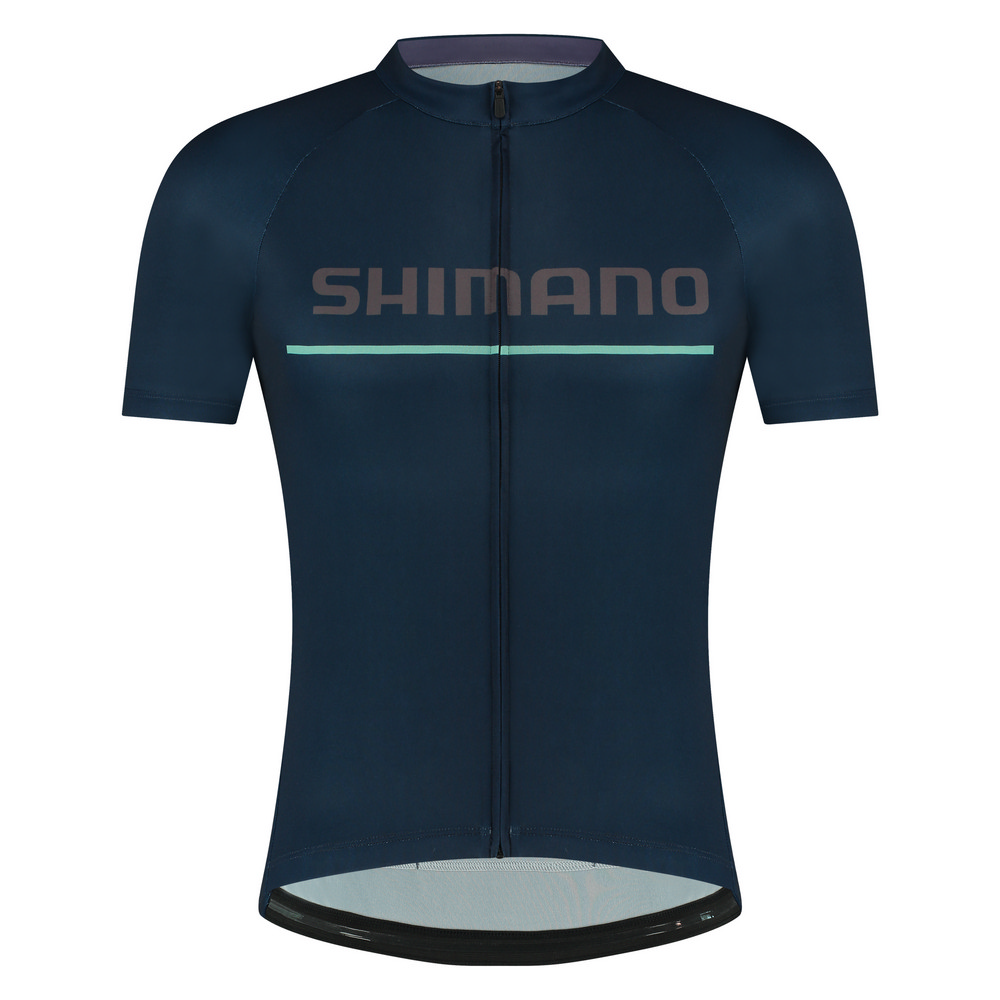 SHIMANO 禧瑪諾 LOGO 男款短袖車衣 海軍藍色