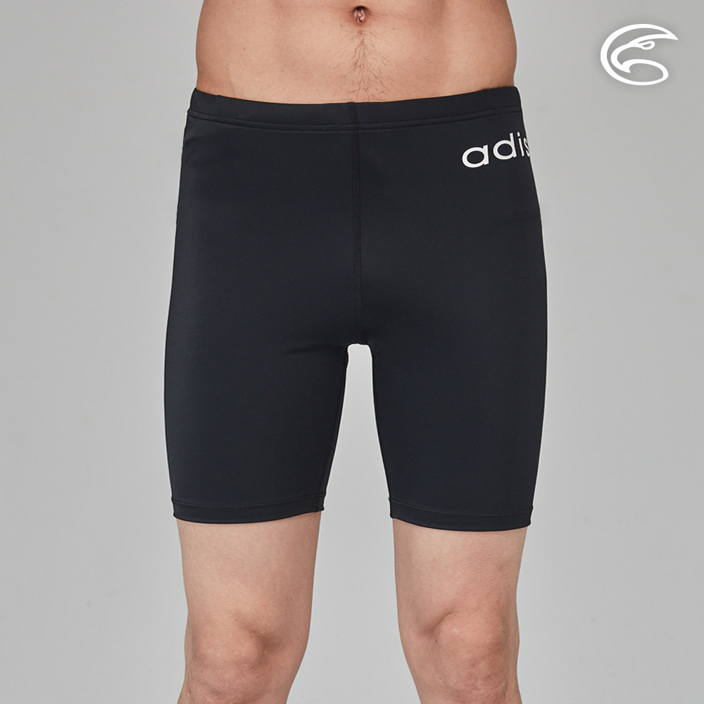 ADISI 男尼龍萊克五分泳褲AP2313113 (M-2XL) 黑色