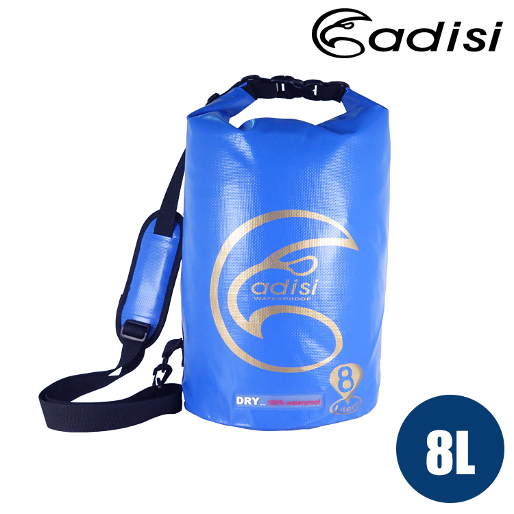 ADISI 圓筒單肩防水袋 / 8L / 藍色