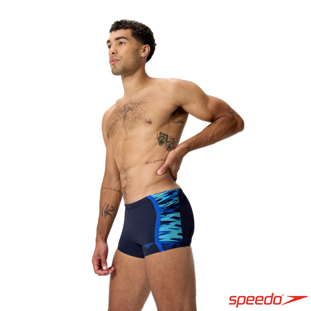 男 運動四角泳褲 HyperBoom Splice 海軍藍/寶石藍