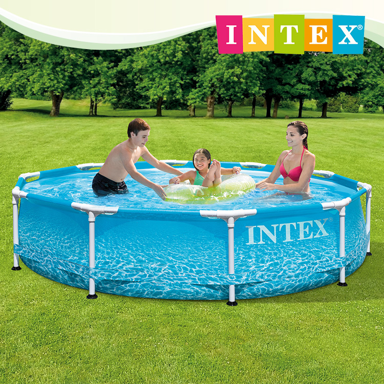 INTEX 海濱圓形框架游泳池305x76cm(4485L)-附濾水器-適用6歲+ (28207NP)