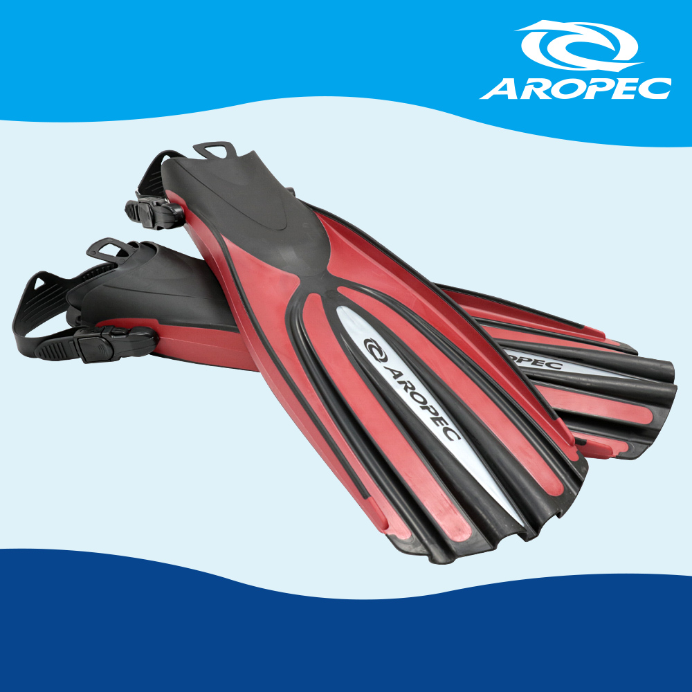 AROPEC Alacrity 調整式潛水蛙鞋 F-GY07 / 黑紅