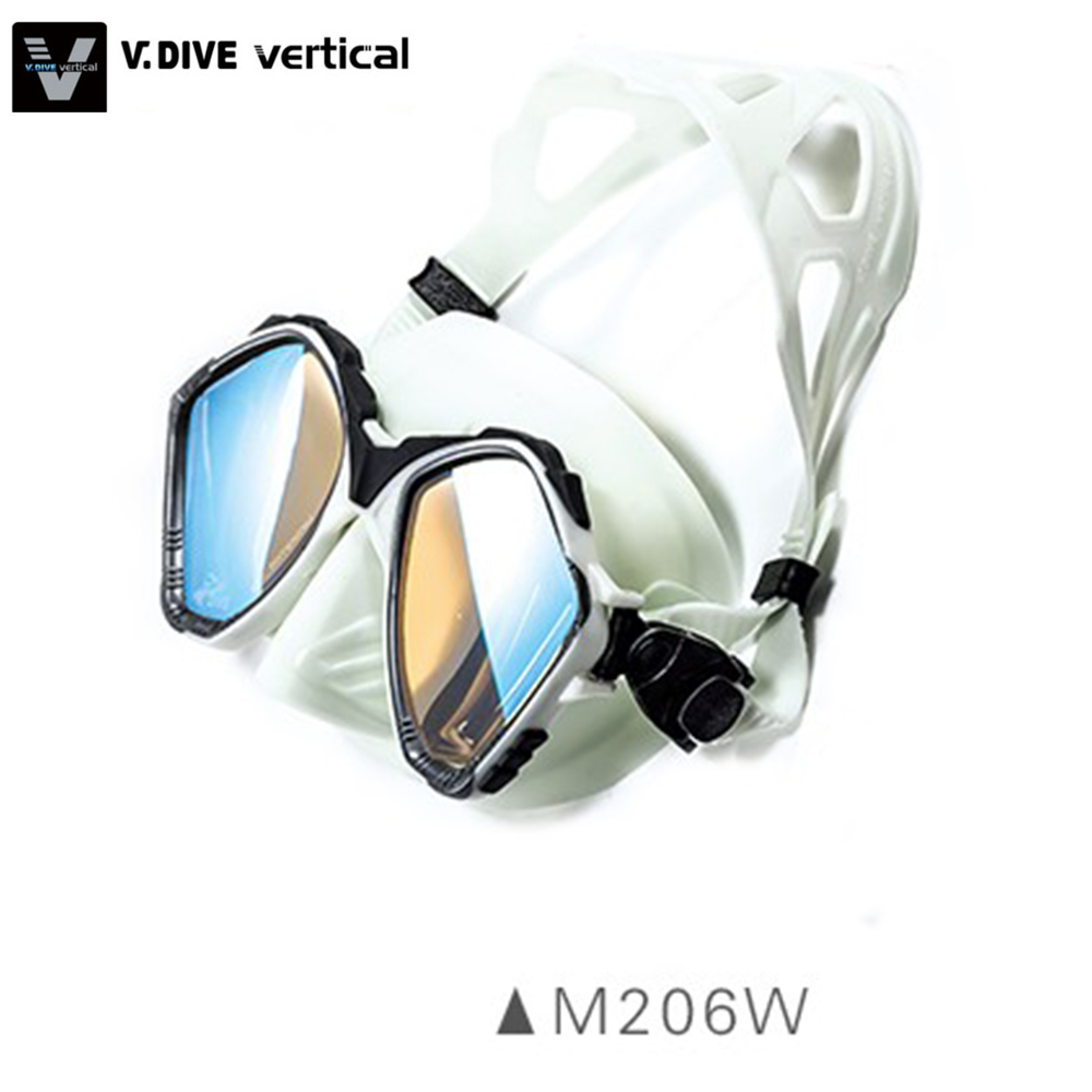 V.DIVE 威帶夫 M206W 白皮 UV潛水面鏡