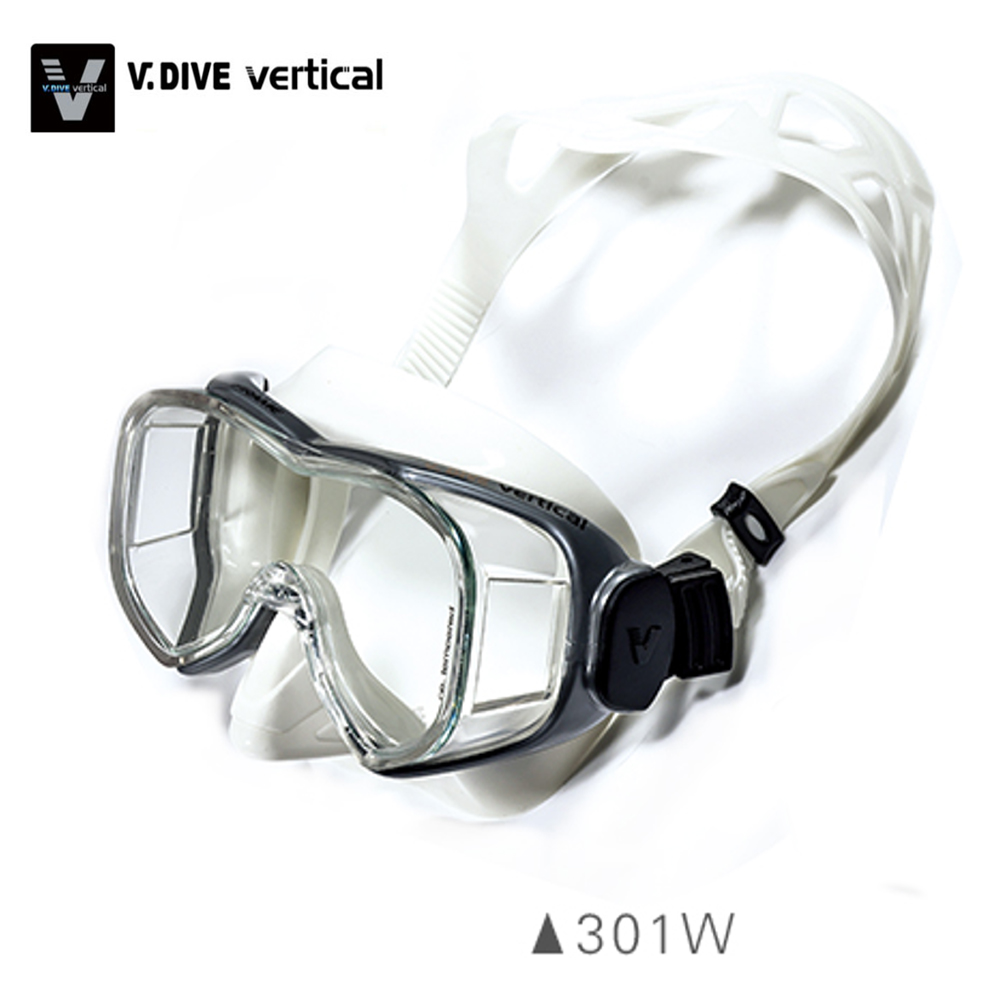 V.DIVE 威帶夫 301W 白皮 潛水面鏡