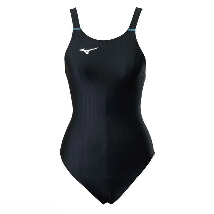 MIZUNO 美津濃 STREAM ACE 女連身泳衣 黑x藍 N2TAB22392