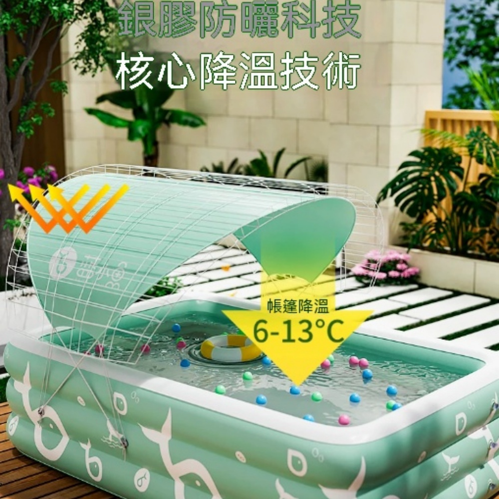 游泳池 充氣泳池 戲水池 滑梯戲水池 支架泳池 家庭泳池 庭院泳池 戶外玩水池 260x175x55cm