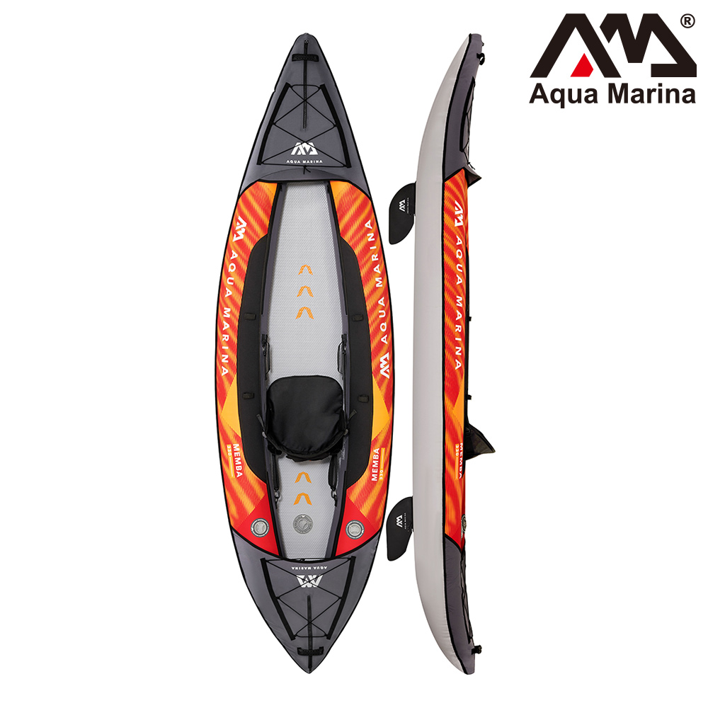 Aqua Marina 充氣單人獨木舟-運動型 MEMBA灰橘色