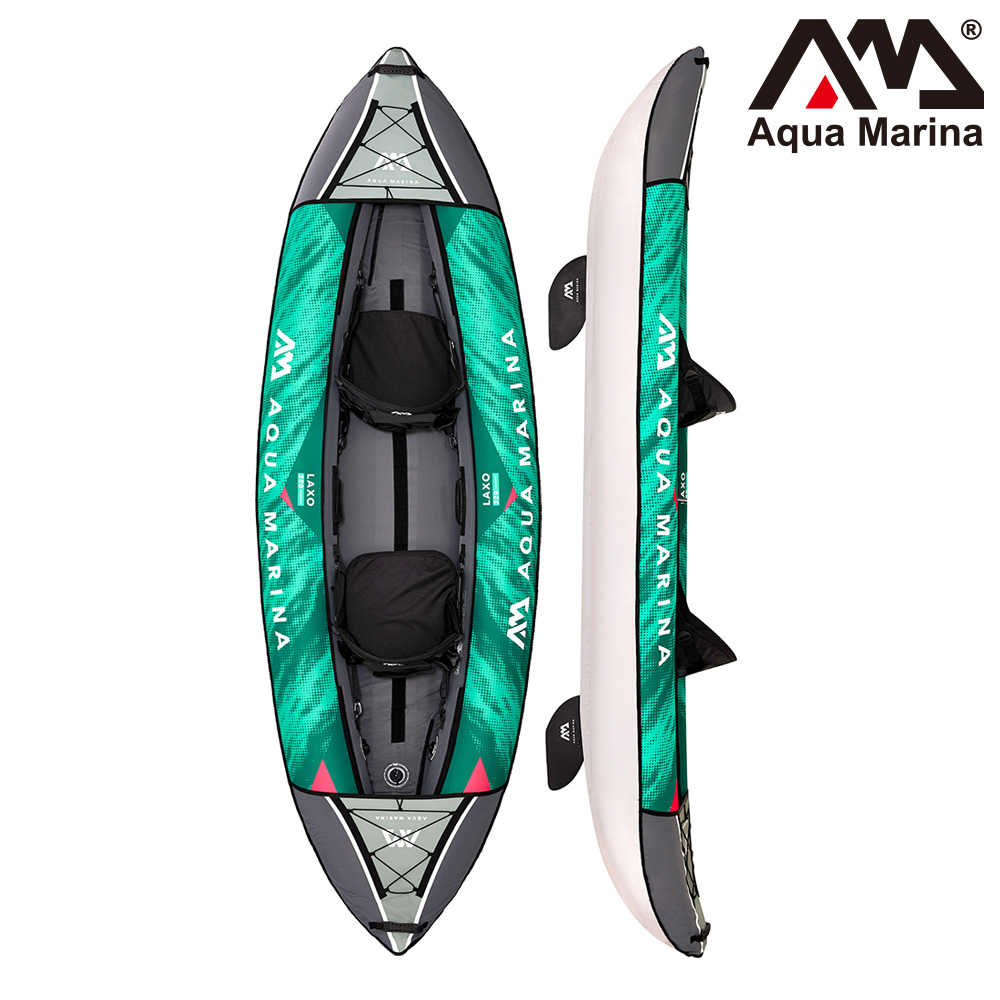 Aqua Marina 充氣雙人獨木舟-休閒型 LAXO LA-320灰綠色