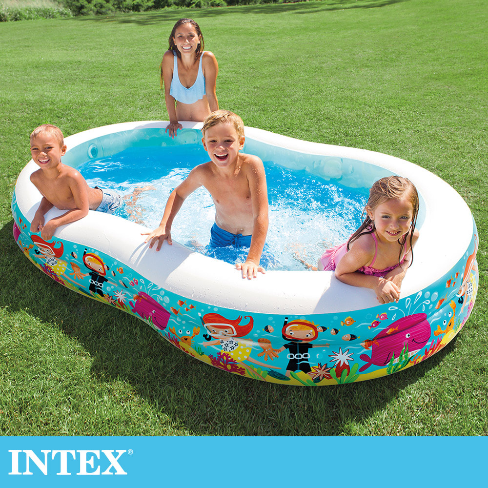 INTEX 8字型戲水游泳池 262x160x46cm(640L)適用3歲+(56490)