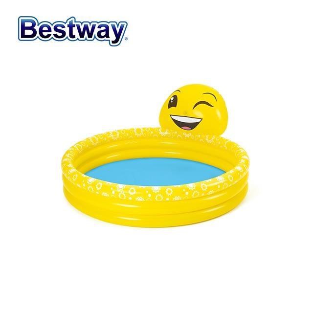 BESTWAY 夏日笑臉噴水泳池 165x144x69cm
