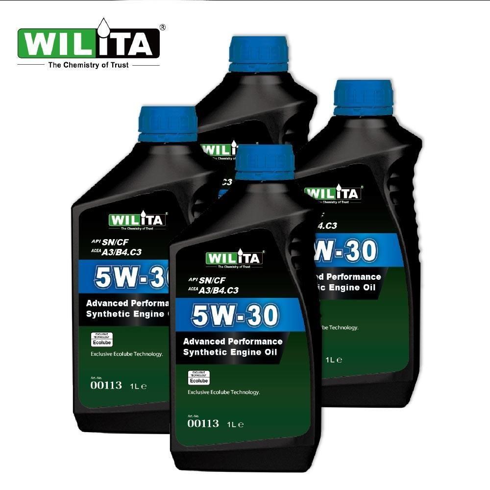 WILITA 威力特 5W30高性能全合成頂級機油4入(汽柴油車適用)