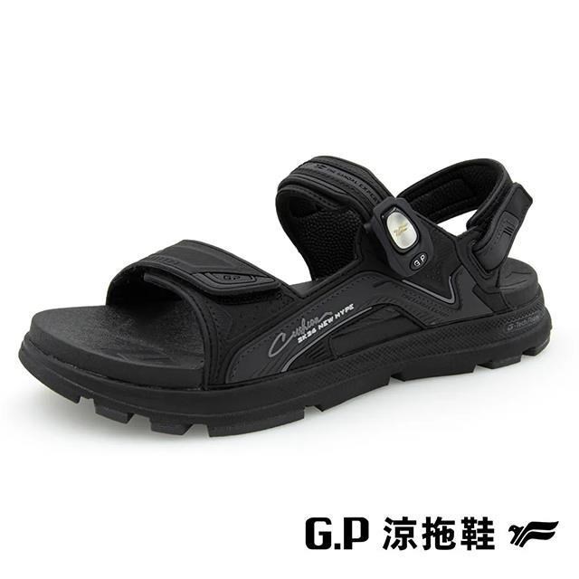 (男)G-tech Foam舒適高彈涼鞋 男鞋-黑色